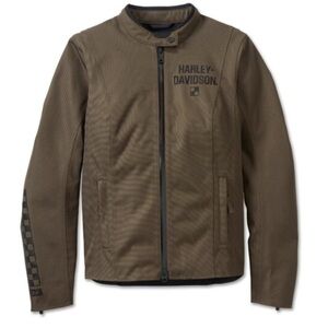 Harley Davidson Olive Courier Women’s waterproof textile jacket NWT